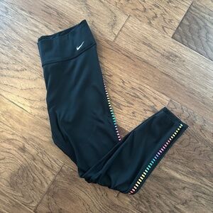 Nike Dry-Fit leggings with rainbow side- size XL